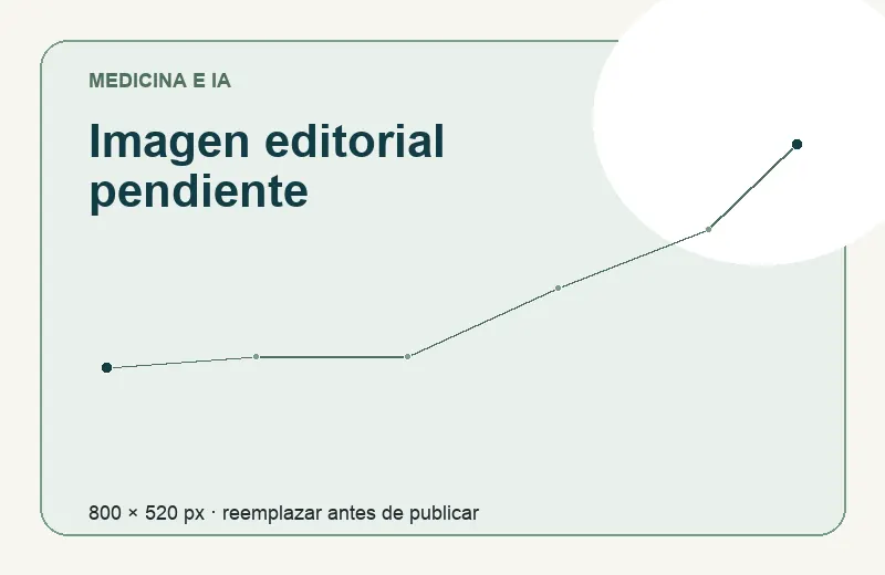 Composición editorial para un contenido sobre medicina e inteligencia artificial